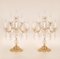 Lampes de Bureau Vintage en Verre de Cristal, Italie, 1980s, Set de 2 2