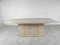 Travertine and Brass Dining Table, 1970s 1