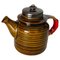 Teapot in Glazed Earthenware in Brown Color from Arabia, Finland, Image 1