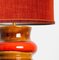 Red Orange Floor Lamp with Silk Lampshade by Hustadt Ker, 1970 5