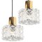 Vintage Bubble Glass Pendant Lamps by Helena Tynell, 1960, Set of 2 7
