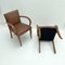 Modernist Bridge Chairs, France, 1930s, Set of 2 14