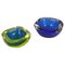 Murano Submerged Glass Bowls attributed to Flavio Poli for Seguso, Italy, 1960s, Set of 2 1