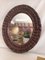 Small Oval Ruffle Framed Wall Mirror, 1960s, Image 1