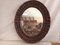 Small Oval Ruffle Framed Wall Mirror, 1960s, Image 2