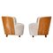 Modern Scandinavian Sheepskin and Pear Tree Easy Chairs attributed to Rolf Engströmer, 1934, Set of 2, Image 1