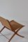 Fauteuil X-Chair moderne, Danemark attribué à Hvidt & Mølgaard pour Fritz Hansen, 1959 5
