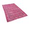 Distressed Turkish Over-Dyed Pink Rug in Wool, 1970s 9