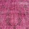 Alfombra turca envejecida de lana sobreteñida en rosa, años 70, Imagen 8
