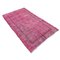 Distressed Turkish Over-Dyed Pink Rug in Wool, 1970s 2