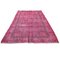 Distressed Turkish Over-Dyed Pink Rug in Wool, 1970s 1