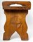 Taburete de madera tallada de roble, años 60, Imagen 2