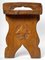 Carved Wood Stool in Oak, 1960s, Image 7