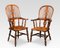19th Century Yew Wood Windsor Armchairs, Set of 6 6
