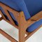 Scandinavian Modern Teak and Blue Fabric Armchair attributed to A.W. Iversen for Komfort, 1960s, Image 9