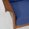 Scandinavian Modern Teak and Blue Fabric Armchair attributed to A.W. Iversen for Komfort, 1960s 3