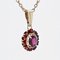 Garnets 18 Karat Yellow Gold Pendant, 1960s 6