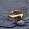 Modern Sapphire 18 Karat Yellow Gold Bangle Ring, Image 5