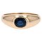 Modern Sapphire 18 Karat Yellow Gold Bangle Ring 1