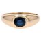Modern Sapphire 18 Karat Yellow Gold Bangle Ring, Image 1