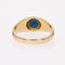 Modern Sapphire 18 Karat Yellow Gold Bangle Ring 7