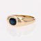 Modern Sapphire 18 Karat Yellow Gold Bangle Ring 3