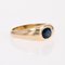 Bague jonc saphir moderne en or jaune 18k 4