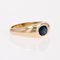 Modern Sapphire 18 Karat Yellow Gold Bangle Ring, Image 4