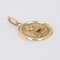 20th Century French Ruby Diamond 18 Karat Yellow Gold Love Augis Medal, Image 3