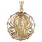 French 20th Century 18 Karat Yellow Gold Virgin Medal, 1890s 1