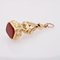 French 19th Century Carnelian 18 Karat Yellow Rose Gold Stamp Pendant, Image 7