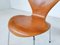 Cognacfarbene Mid-Century Leder Stühle von Arne Jacobsen, 1960er, 6er Set 4