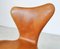 Cognacfarbene Mid-Century Leder Stühle von Arne Jacobsen, 1960er, 6er Set 5