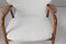 Swedish Modern Upholstered White Armchairs, 1950s, Set of 2, Image 9