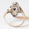 Art Deco Ring aus 18 Karat Weißgold mit Diamanten & Saphir, 1930er 5
