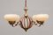 Art Deco Wrought Iron Chandelier, 1930s 2