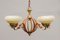 Art Deco Wrought Iron Chandelier, 1930s 1