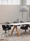 Dinning Table B with Aluminum Anodized Silver Top and Wooden Legs 4