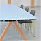 Dinning Table B with Aluminum Anodized Silver Top and Wooden Legs 6