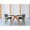 Dinning Table B with Aluminum Anodized Silver Top and Wooden Legs 5