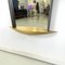 Specchio da parete moderno in legno dorato e metallo, Italia, anni '80, Immagine 12