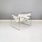 Modern Italian White Armchair Wassily B3 attributed to Marcel Breuer for Gavina, 1960s, Image 4
