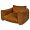 Modern Italian Brown Suede Marenco Armchair attributed to Mario Marenco for Arflex, 1970s 1