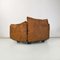Modern Italian Brown Suede Marenco Armchair attributed to Mario Marenco for Arflex, 1970s, Image 4