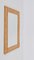 Espejo italiano Mid-Century rectangular con marco de bambú y ratán tejido, años 60, Imagen 3