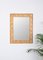 Mid-Century Italian Rectangular Framed Mirror in Bamboo and Woven Rattan Frame, 1960s 2