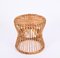 Mid-Centery Italian Bamboo and Rattan Stool from Boncina, 1960s, Image 10