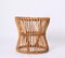 Mid-Centery Italian Bamboo and Rattan Stool from Boncina, 1960s 5