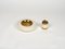 Ashtray and Lighter in Ceramic and Brass attributed to Tommaso Barbi, Italy, 1970s, Set of 2 12