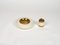 Ashtray and Lighter in Ceramic and Brass attributed to Tommaso Barbi, Italy, 1970s, Set of 2, Image 12